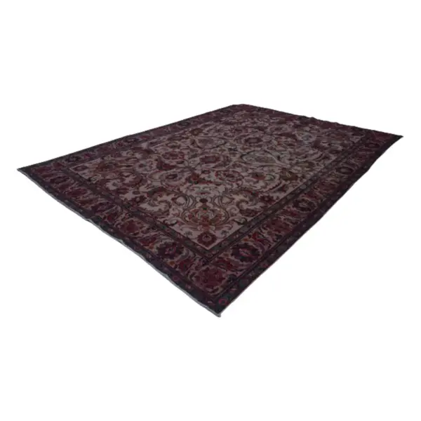 Overdyed Vintage Pink Oriental Rug - Image 5
