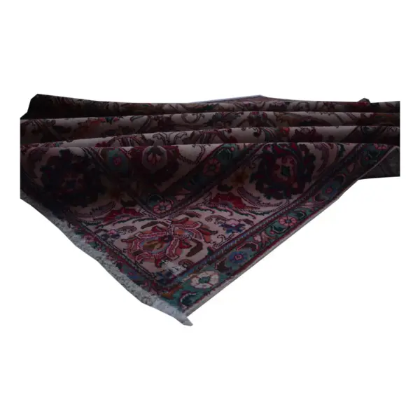 Overdyed Vintage Pink Oriental Rug - Image 7