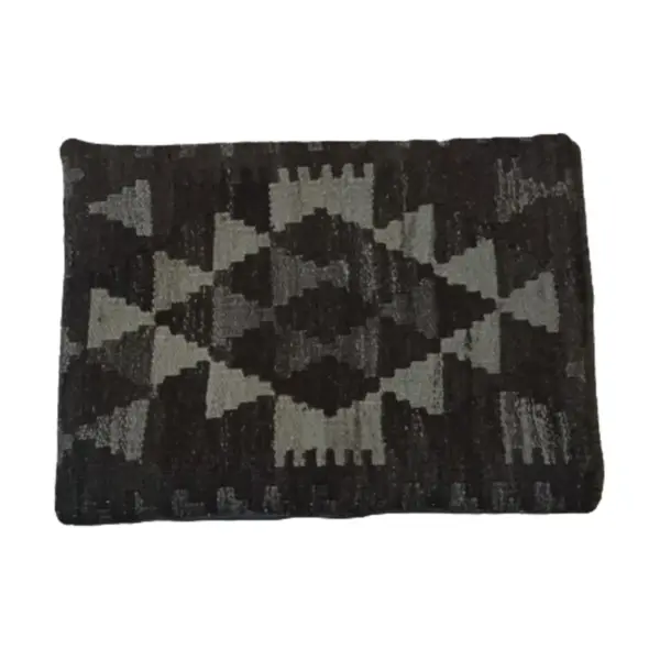 Kilim Handwoven Cocoa Brown Cushion Cover - Image 2