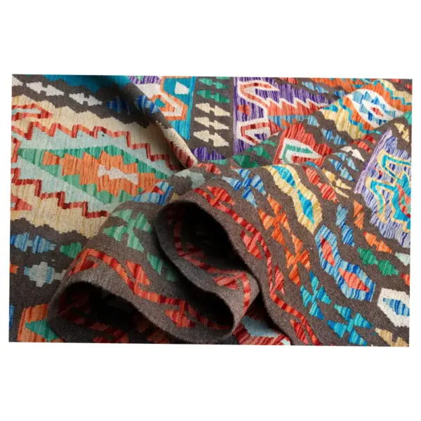Handmade Multicolor Chobi Kilim Rug - Image 5