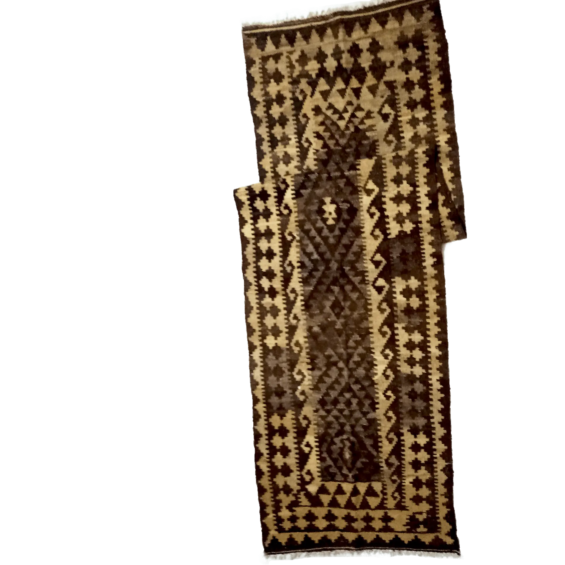 Handwoven Neutral Mongoose Kilim Runners - Image 2