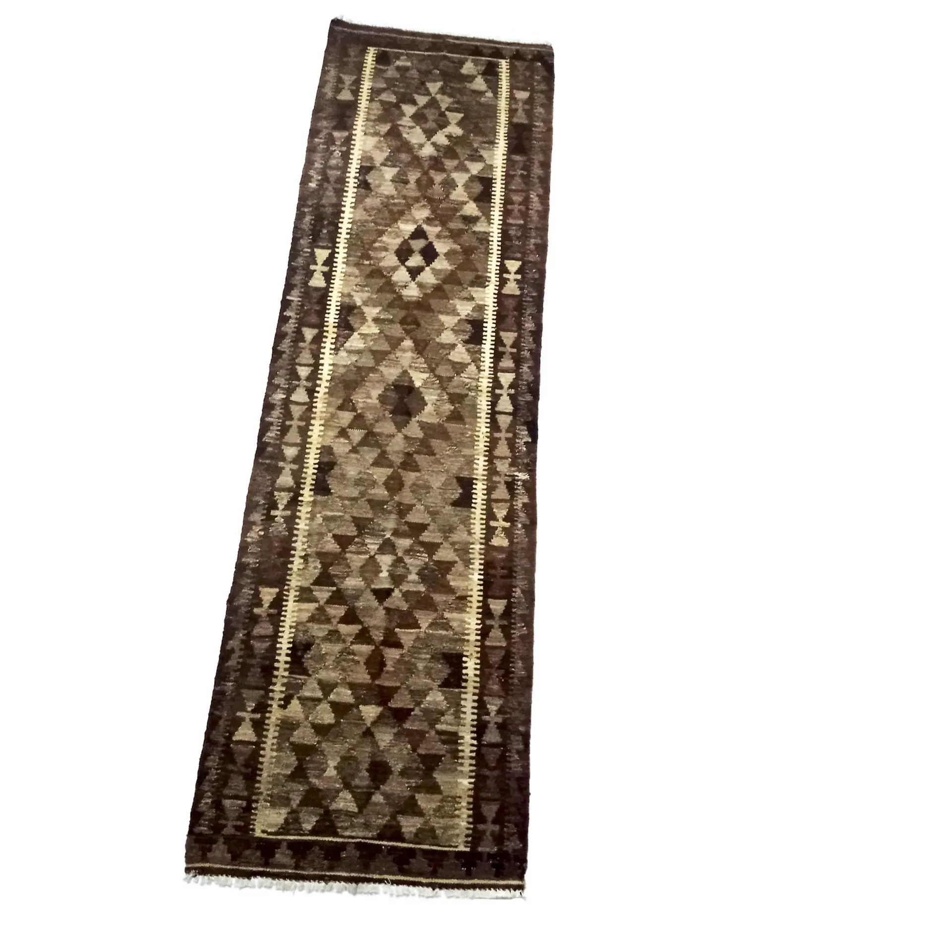 Antique Handmade Cioccolato Kilim Runners - Image 3