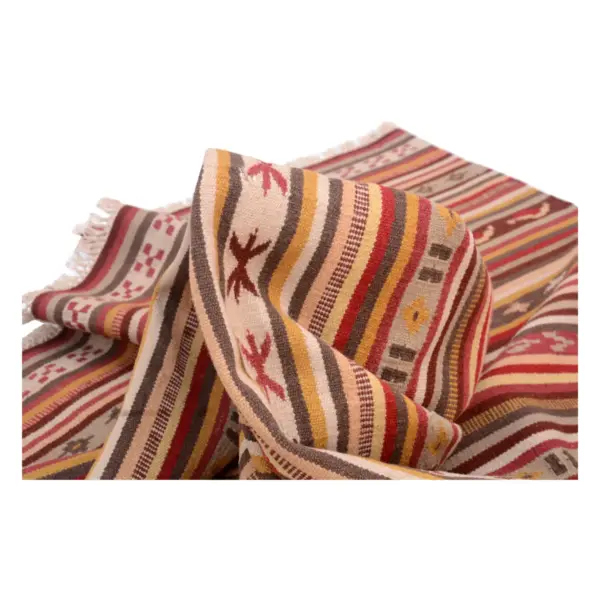 Vintage Kilim Handwoven Red Area Rug - Image 2