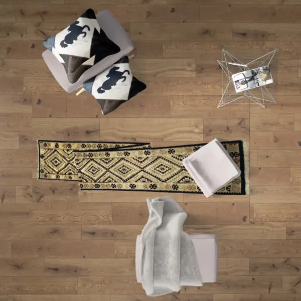 Geometric Handmade Brown Kilim Runner - Image 2