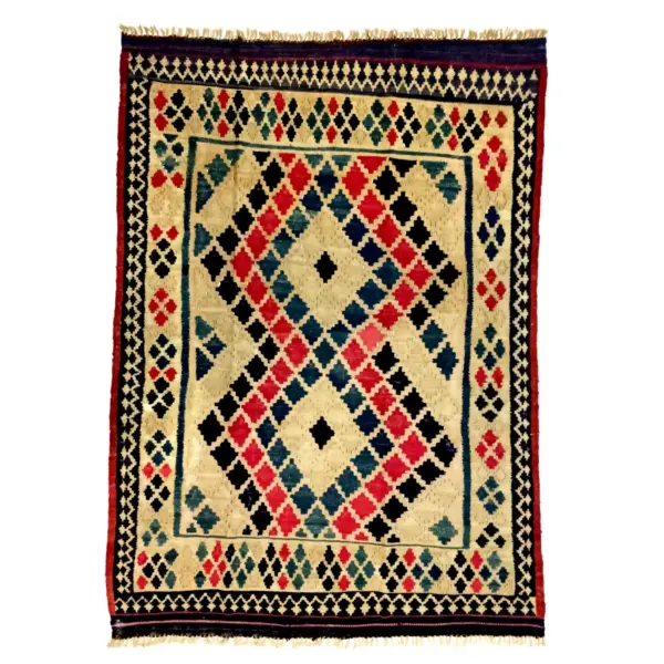 Rectangular Gold Sand Kilim Rugs - Image 4