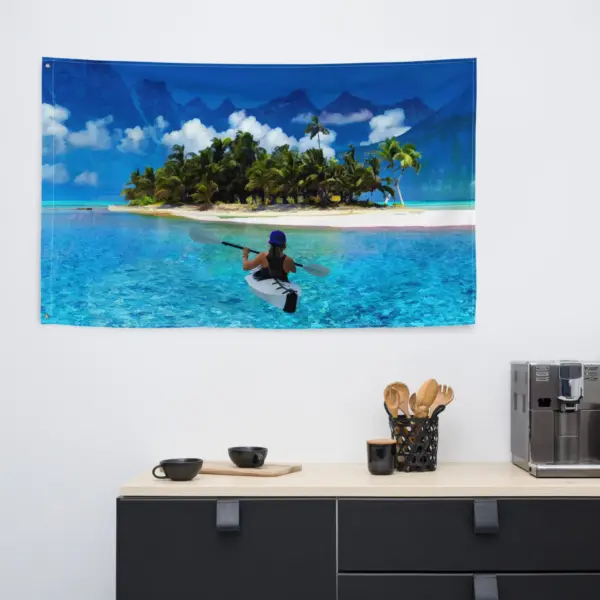 Women Mountain Boat Flag Tapestry wall hanging - Image 4