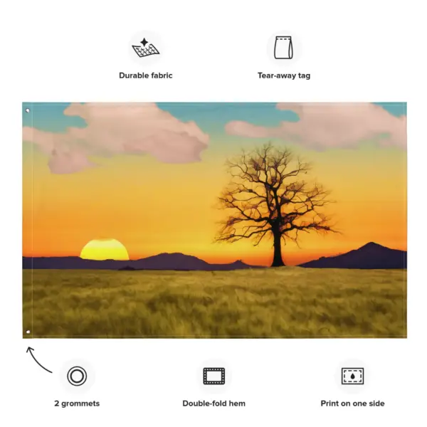 Sunrise Flag Tapestry wall hanging - Image 2