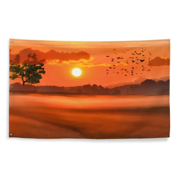 Sunset Brids Flag Tapestry wall hanging
