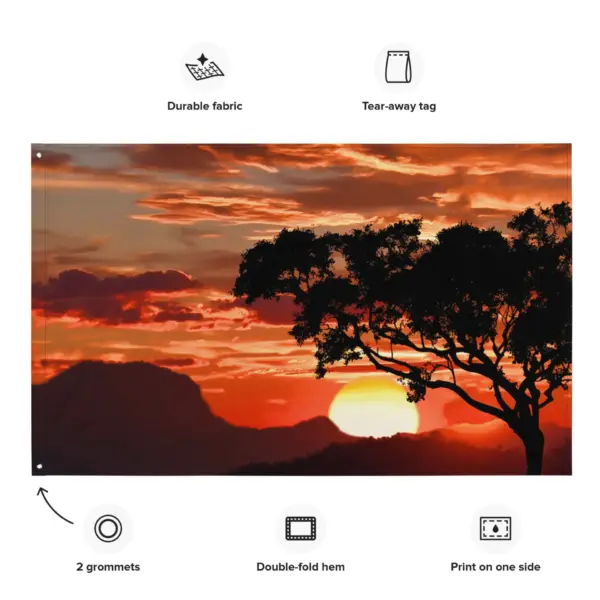 Sunset Flag Tapestry wall hanging - Image 2