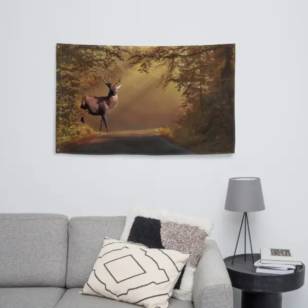 Deer Flag Tapestry wall hanging - Image 4