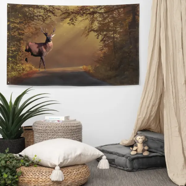 Deer Flag Tapestry wall hanging - Image 5
