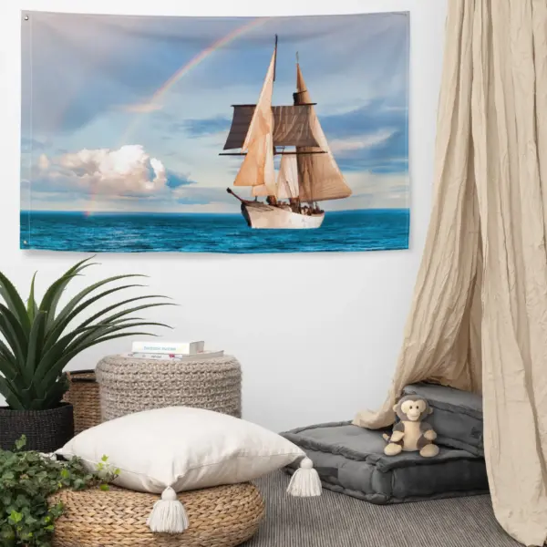 Sailing Ship Rainbow Flag - Image 4