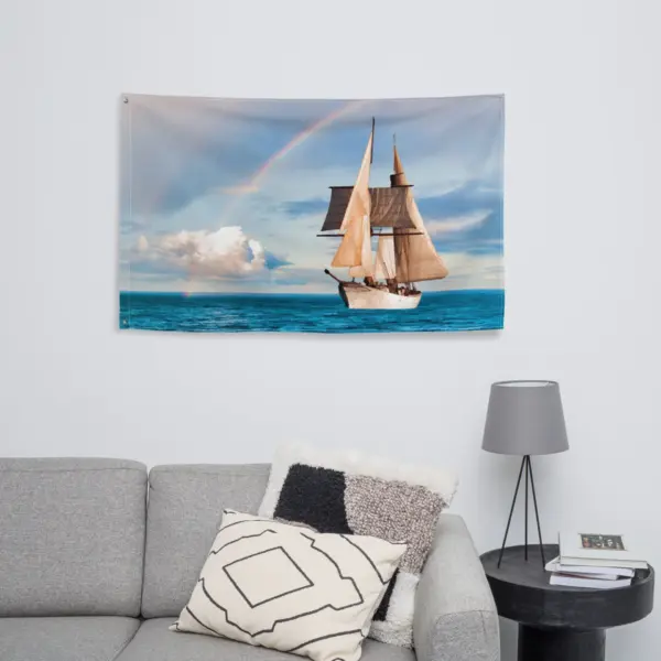 Sailing Ship Rainbow Flag - Image 6