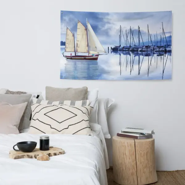 Sailing Ship Blue Flag - Image 5