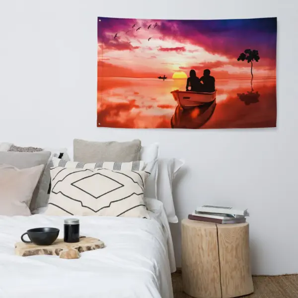 Couple Love Boat Flag - Image 3