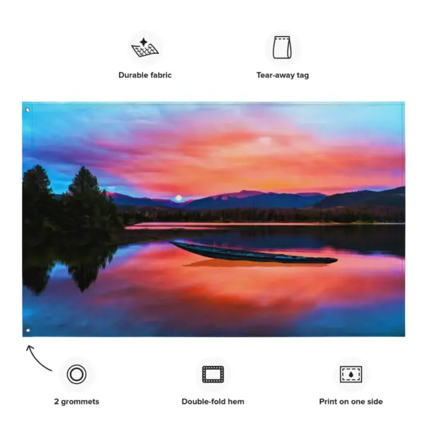 Fine art Landscape-Horizontol painting Flag - Image 2