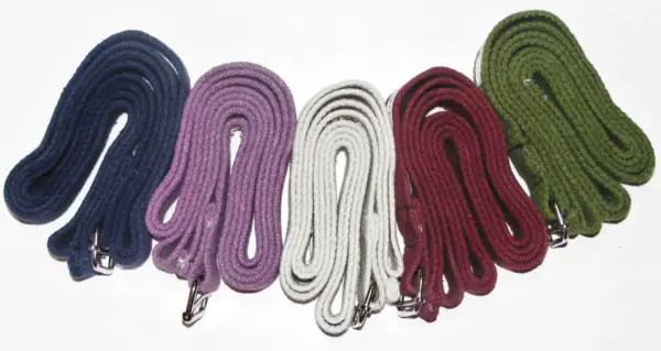 D-ring Handwoven cotton yoga Strap - 6' - Image 5