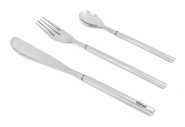 Vibhsa 36-PC Flatware Set (Dinner Knife, Dinner Fork, Dessert Spoon) - Image 3