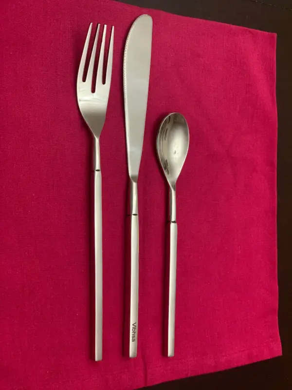 Vibhsa 36-PC Flatware Set (Dinner Knife, Dinner Fork, Dessert Spoon) - Image 6