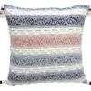 Throw Pillow for sofa with Tassels 22" X 22" Multicolor Insert Included