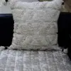Large 22"x 22" Beige Throw Pillow for couch
