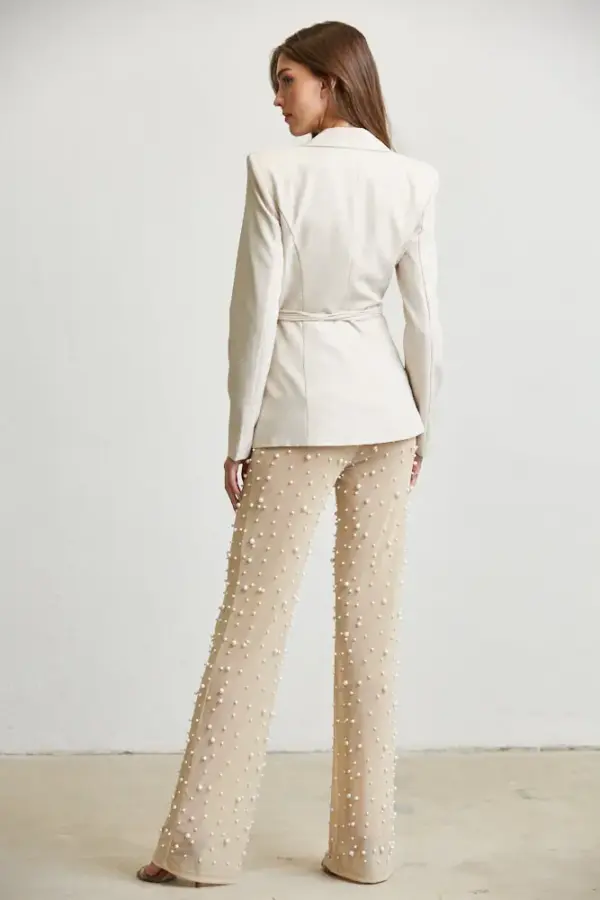 Sol Solid Woven Fabric Coat - Image 3