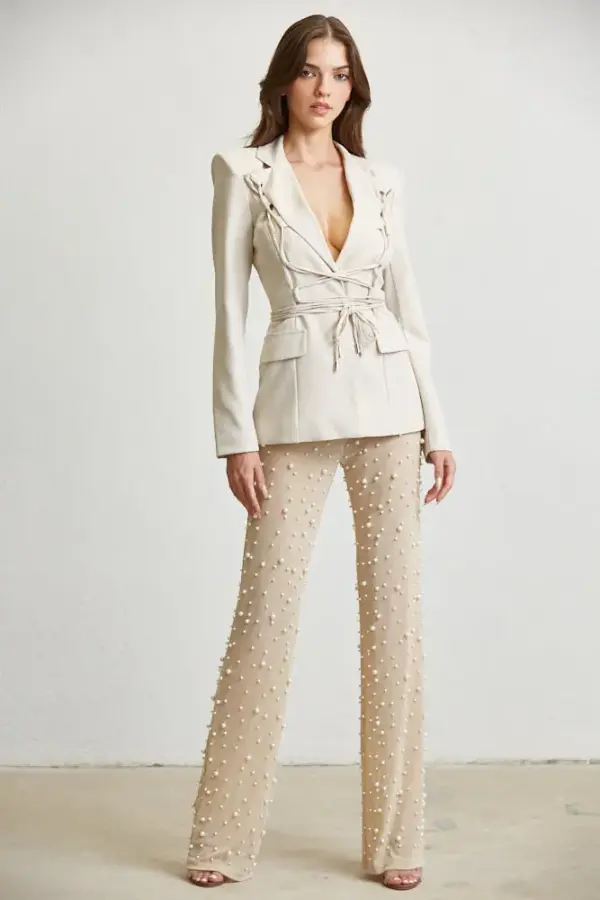 Sol Solid Woven Fabric Coat - Image 2