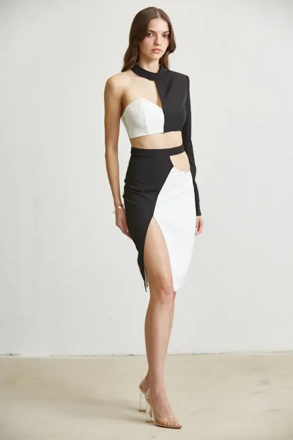 Emilia Two Tone Skirt Set - Image 2