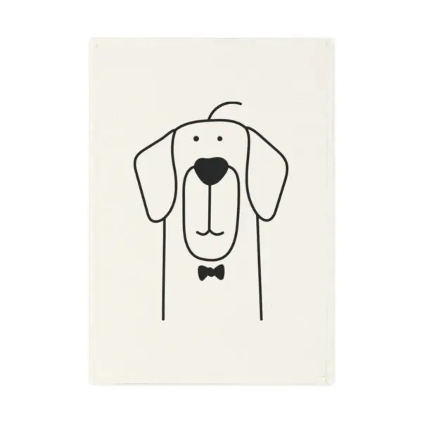 Retriever dog Cotton Tea Towel, 50 x 70 cm, organic cotton, eco-friendly dog kitchen towel, bathroom hand towel with puppies - Image 7