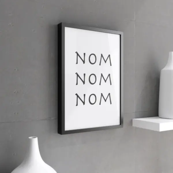 Nom Nom Nom - Kitchen Wall Print, Kitchen Wall Decor, Dining room Wall Art, Text Print - Image 4