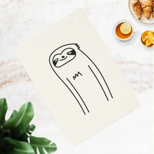 Sloth Cotton Tea Towel, 50 x 70 cm, organic cotton - Image 2