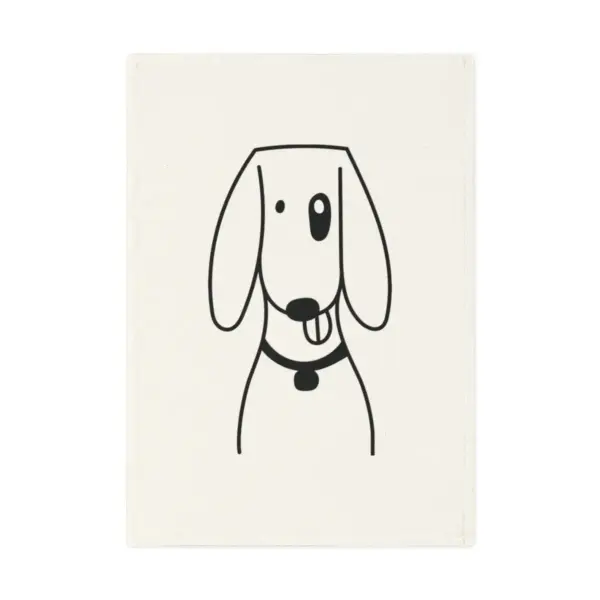Foxhound dog Cotton Tea Towel, 50 x 70 cm, organic cotton, eco-friendly puppies kitchen towel, bathroom hand towel with dog - Image 7