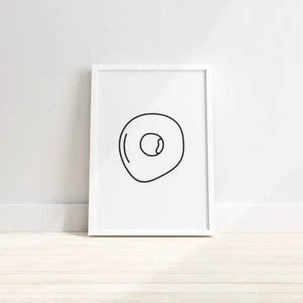 The Fried Egg - Wall Print, Kitchen Wall Decor