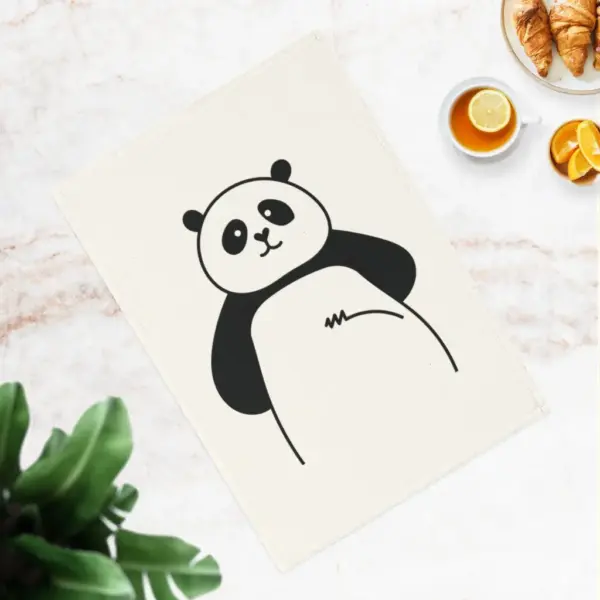 Panda Cotton Tea Towel, 50 x 70 cm, organic cotton - Image 2