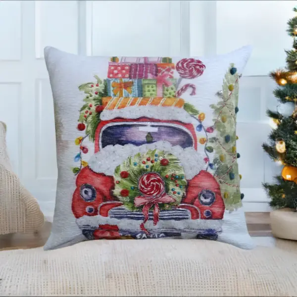 Christmas Embroidered Throw Pillow 20" x 20" - Image 7