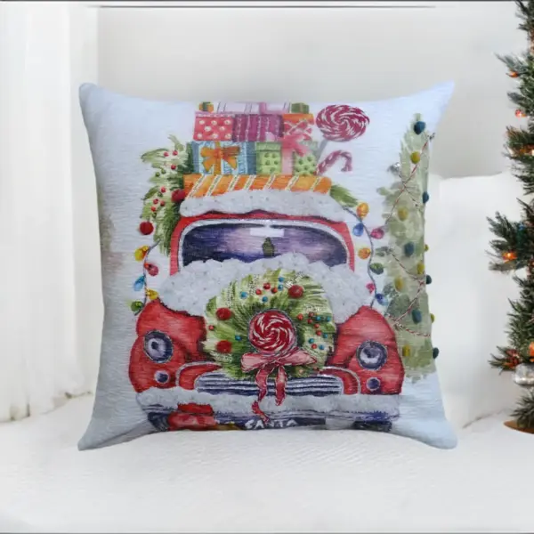 Christmas Embroidered Throw Pillow 20" x 20" - Image 8