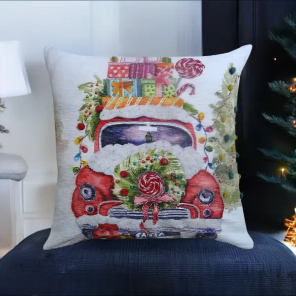 Christmas Embroidered Throw Pillow 20" x 20" - Image 6