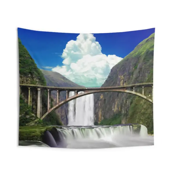 Waterfall over Bridge Tapestry - Image 2