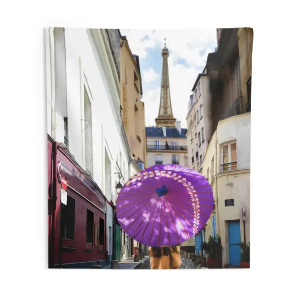 Eiffel Tower Paris street Tapestry - Image 4