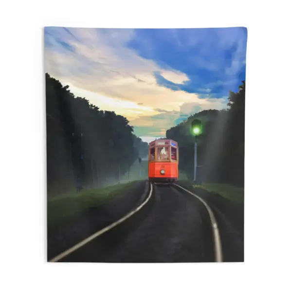 Vinatge train In forest Tapestry - Image 4