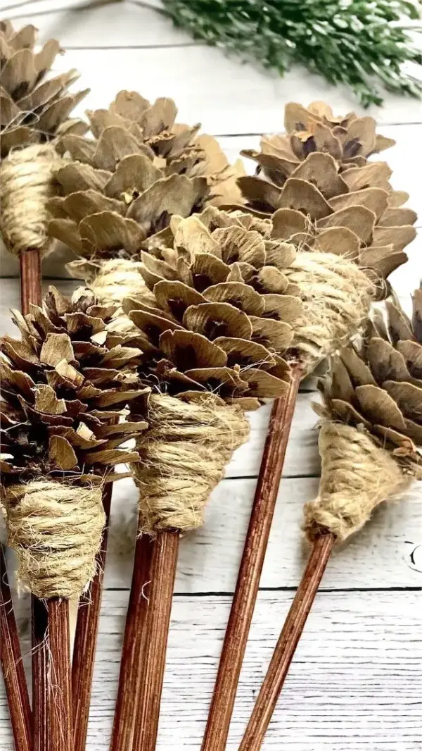 Mini Pine Cone, 9 Rattan Wood Reed Diffusers Replacement Sticks, 16 pk - Image 2