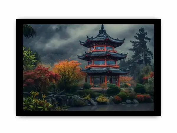 Maple Mountain Pagoda Framed Print - Image 3