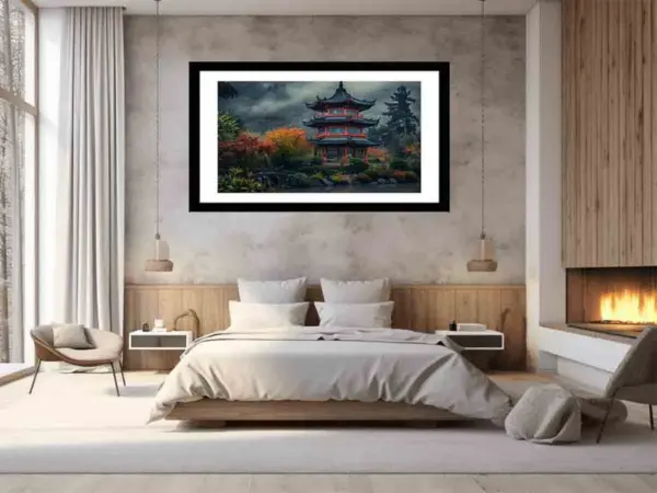 Maple Mountain Pagoda Framed Print - Image 6