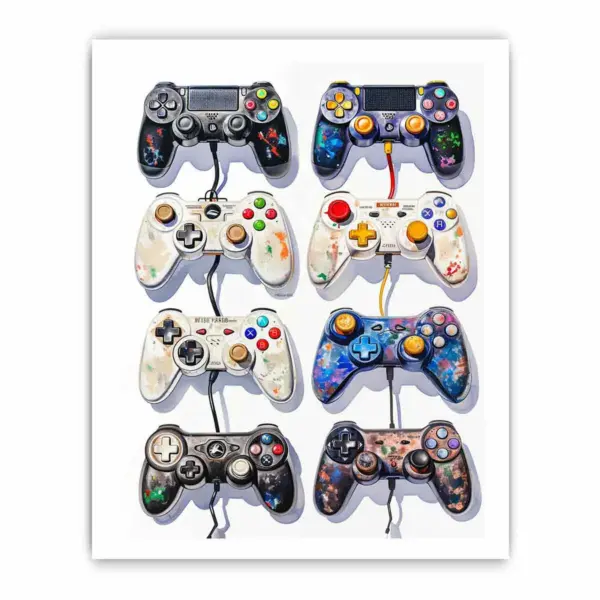 Video Game Controller Evolution Print - Image 4