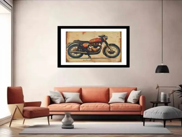 Vintage Motorcyle Framed Print - Image 5