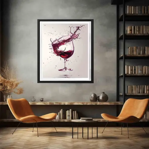 Red wine Splash Framed Print - Image 4