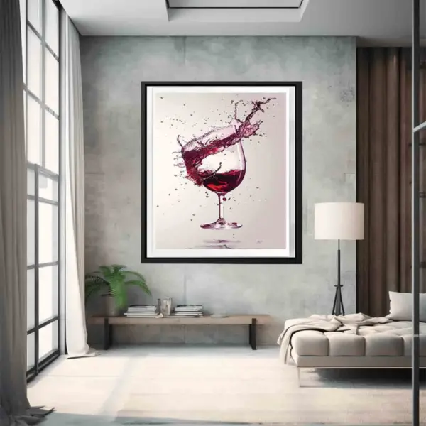 Red wine Splash Framed Print - Image 6