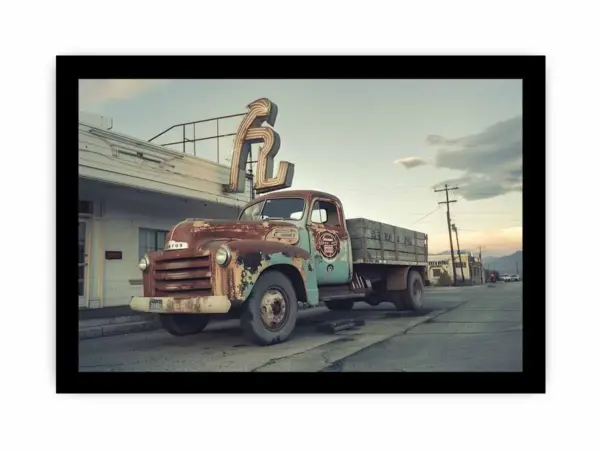 Vinatge Truck Framed Print Art - Image 3