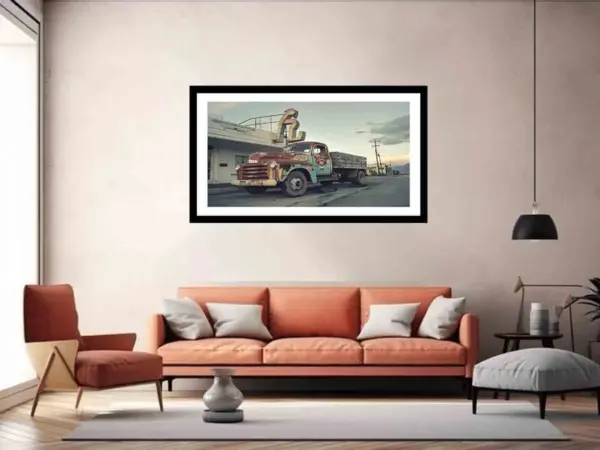 Vinatge Truck Framed Print Art - Image 5