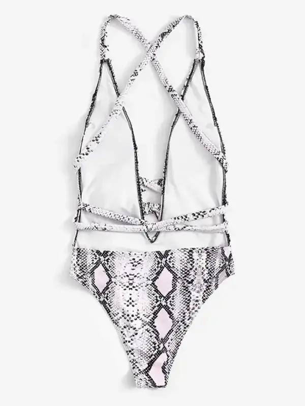 Leopard Print Cross Back Swimsuit Jada By Rose Paulino - Image 4